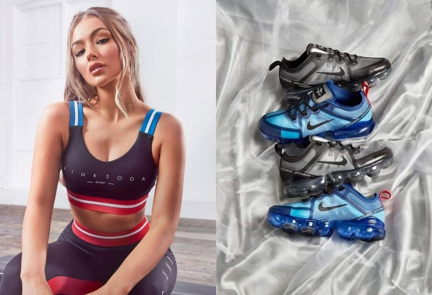Kuvassa nainen ja Niken VaporMax 2019 -juoksukengät