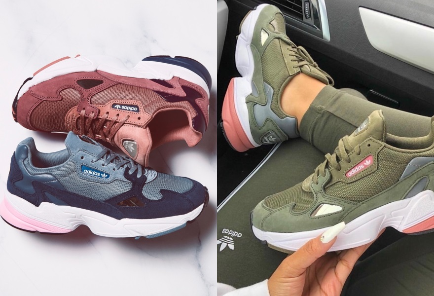 adidas originals falcon sinisenä, punaisena ja vihreänä