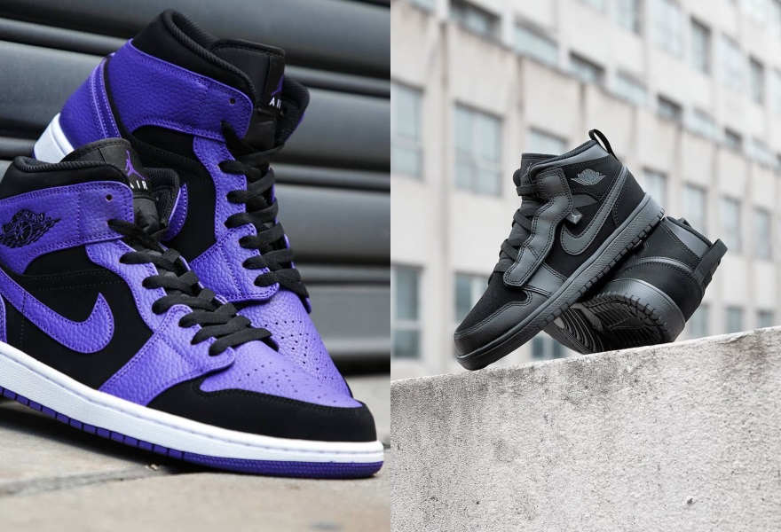 voletit ja mustat Jordan Air 1 Mid