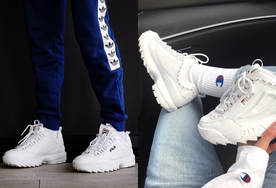 fila disruptor miehille ja naisille
