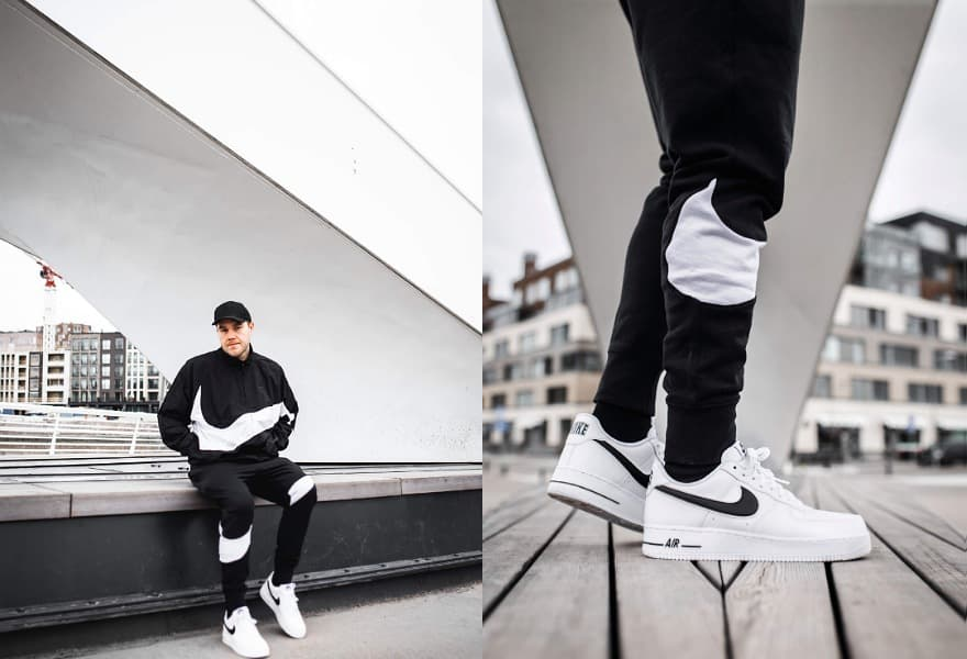 Kuvassa mies Nike-asussa